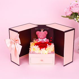 Little Bear Preserved Fresh Flower Gift Box Valentine's Day