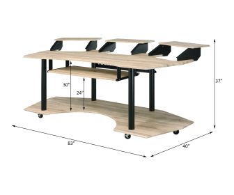 ACME Eleazar Computer Desk, Natural Oak 92897