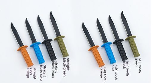 Mini Knife Necklace Knife Outdoor Camping Self-defense Survival Tool (Option: Straight Blade Black-102)