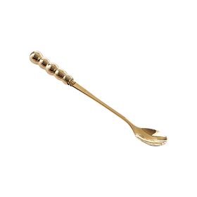 Light Luxury Ceramic Pearl Handle Knife Fork And Spoon Creative Stainless Steel Tableware (Option: Gold Stirring Spoon)