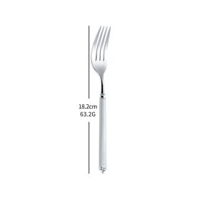 304 Stainless Steel Knife, Fork And Spoon Set (Option: Original Color Dessert Fork)