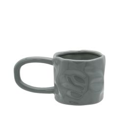 Simple Solid Color Creative Porcelain Cup (Option: Gray-301to400ml)