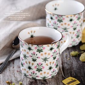 Blue And White Mug Retro Tea Cup Exquisite Bone China Gift Cup (Option: Daisy300ML-300ml)