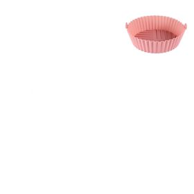 Edible Silicon Round Air Fryer Tray (Option: Nordic Pink-L)