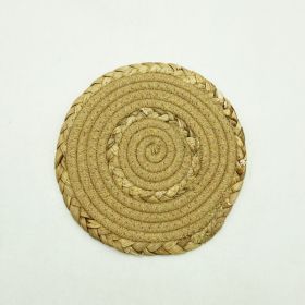 Home Straw Cotton String Placemat (Option: Light Coffee Color-30x40cm)